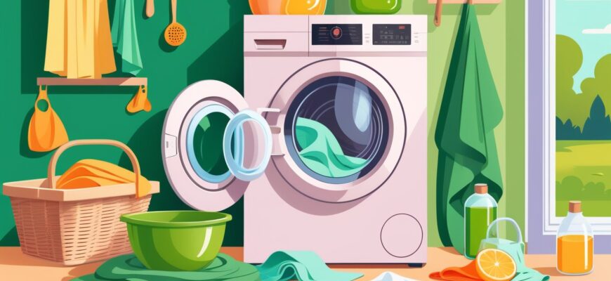 Экологические методы стирки: как использовать продукты из кухни для удаления пятен и защиты тканей от повреждений.